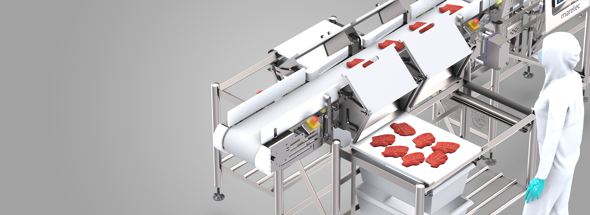 A grader after portioning will group different target weights together.