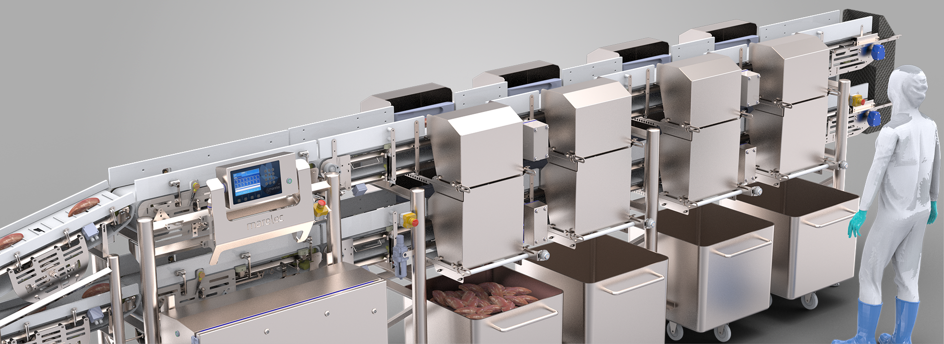 A grader after portioning will group different target weights together.